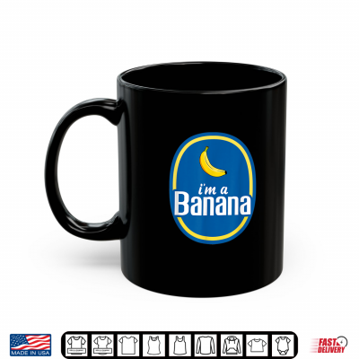 Mug Im A Banana Costume Halloween Fruit Sticker Yellow Funny Shirt