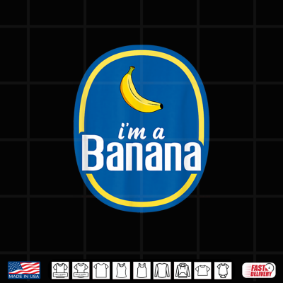 Design Im A Banana Costume Halloween Fruit Sticker Yellow Funny Shirt
