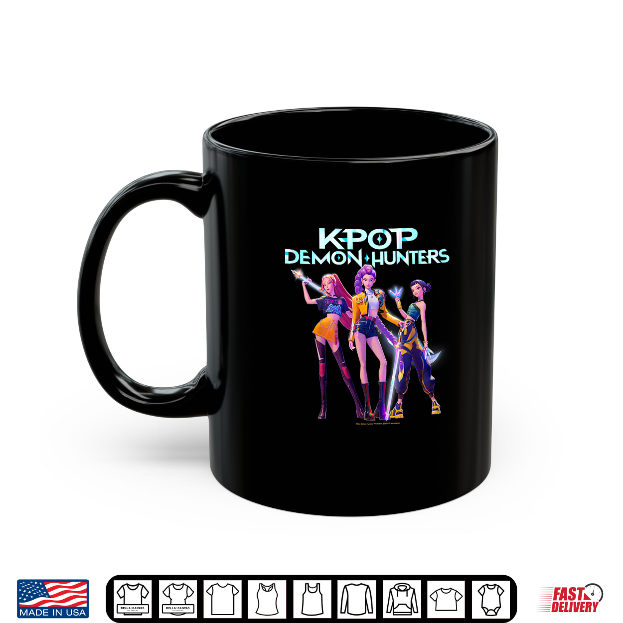 Kpop Demon Hunters Halloween Huntrix Heroic Poses Group Shot Shirt