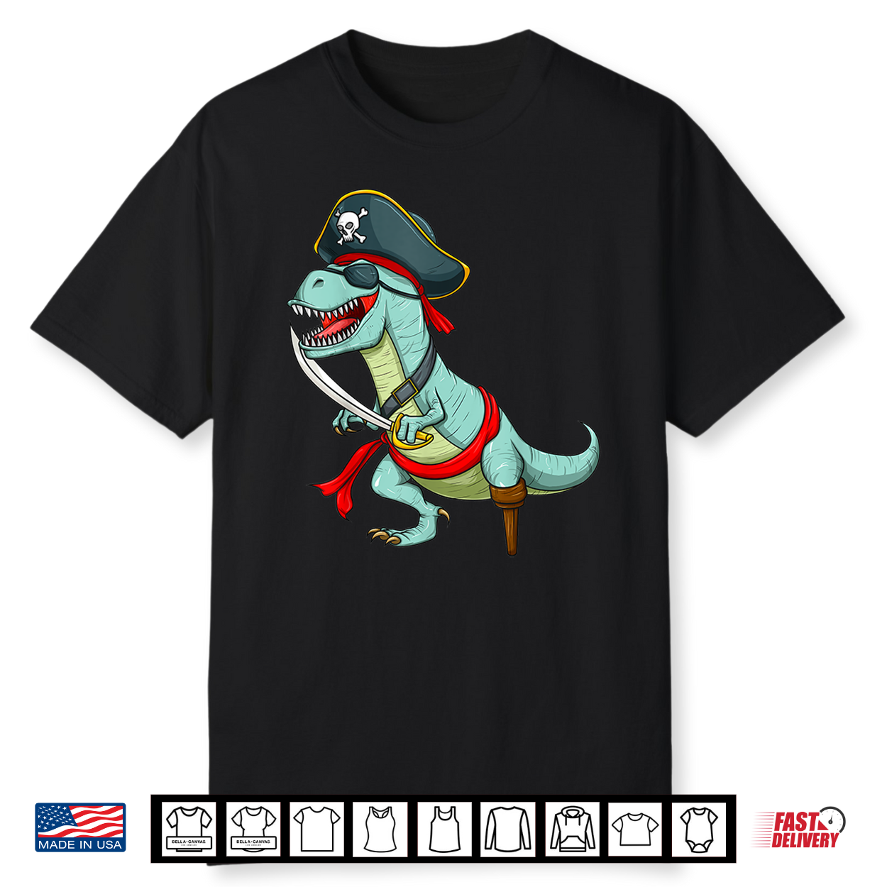 Pirate Dinosaur T Rex Funny Tyrannosaurus Halloween Costume Shirt Pirate Dinosaur T Rex Funny Tyrannosaurus Halloween Costume Shirt