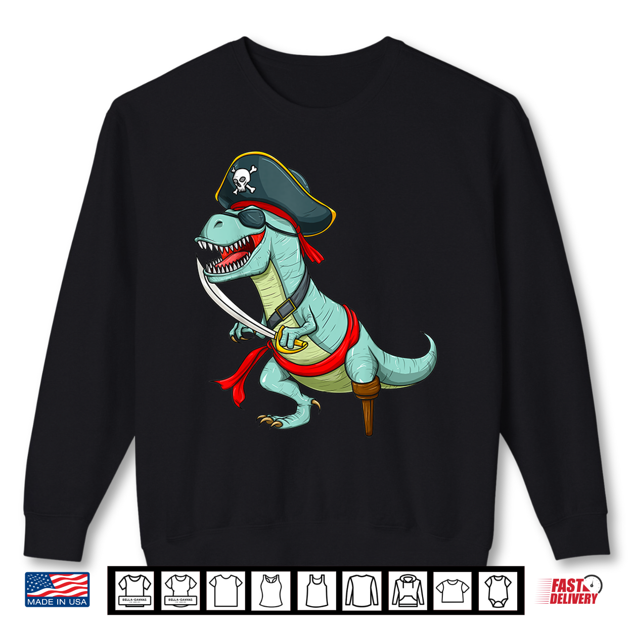 Pirate Dinosaur T Rex Funny Tyrannosaurus Halloween Costume Shirt Pirate Dinosaur T Rex Funny Tyrannosaurus Halloween Costume Shirt