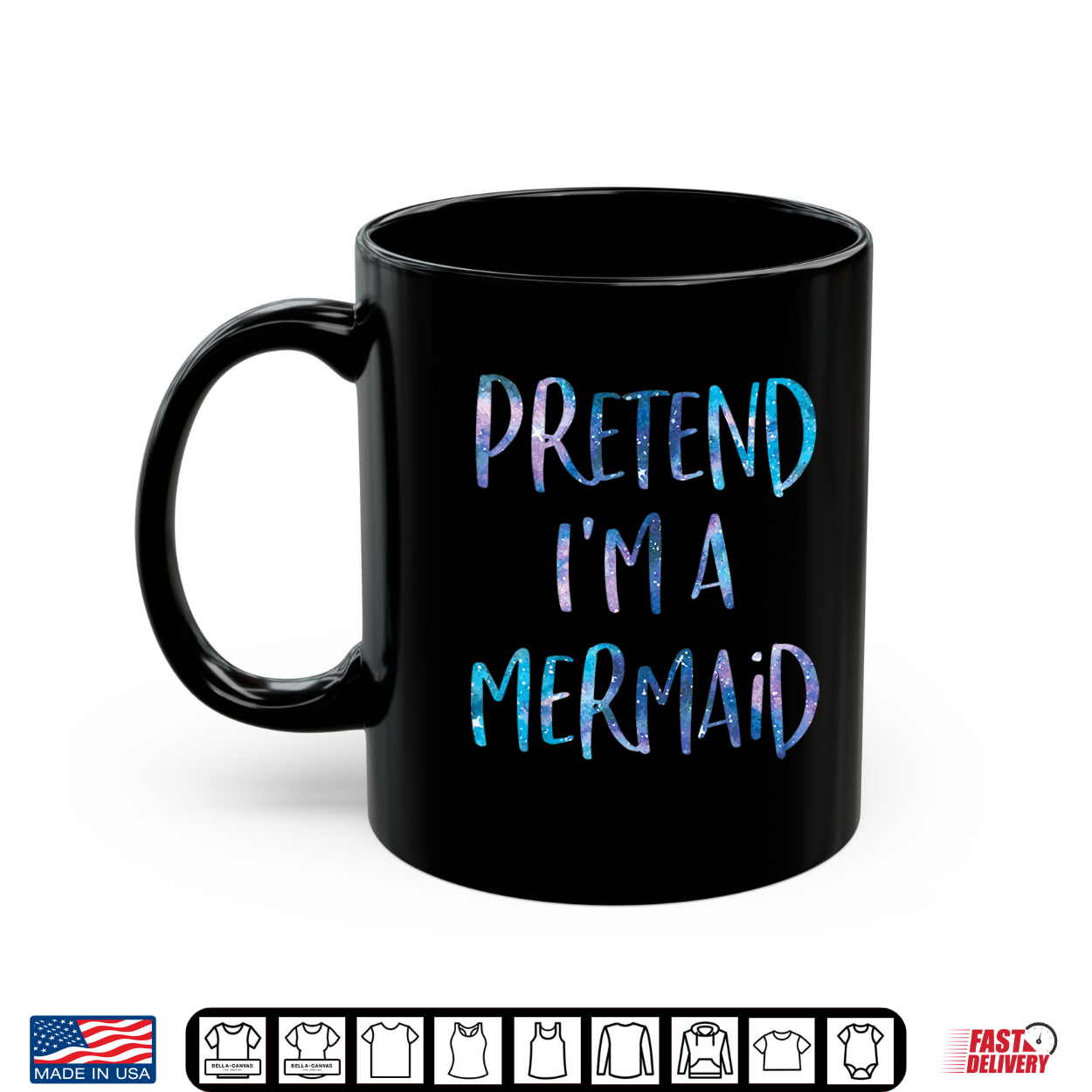 Pretend I’M A Mermaid Lazy Funny Mermaid Halloween Costume Shirt