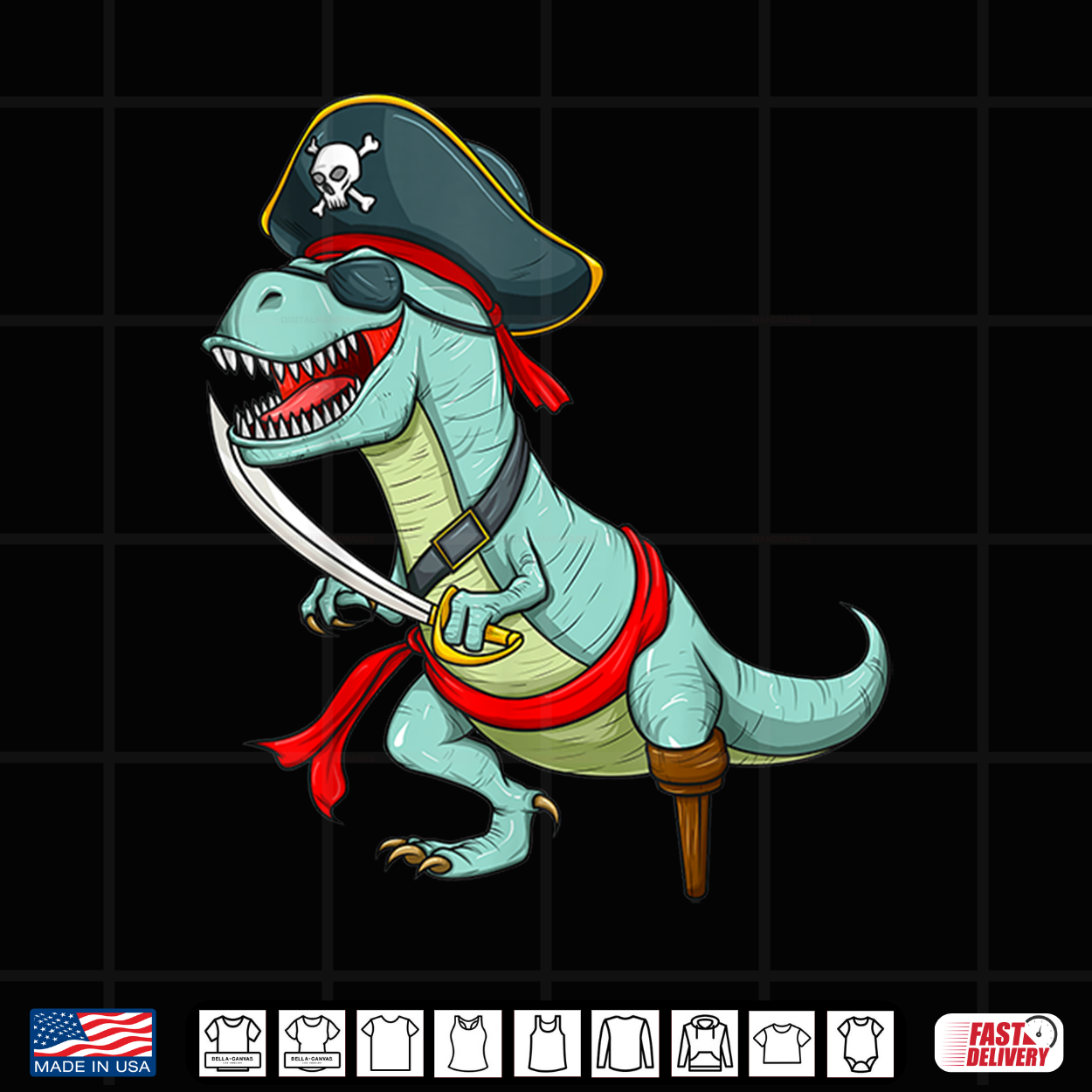 Pirate Dinosaur T Rex Funny Tyrannosaurus Halloween Costume Shirt Pirate Dinosaur T Rex Funny Tyrannosaurus Halloween Costume Shirt