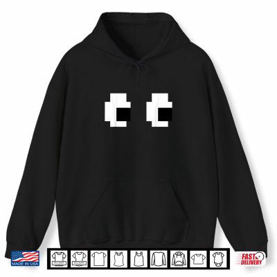 Hoodie Retro Arcade Game Ghost 80s 8 Bit Shirt