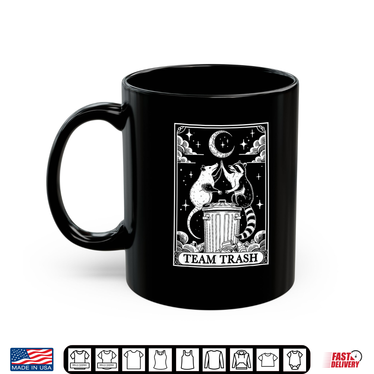 Tarot Card Vintage Team Trash Crescent Moon Opossum Raccoon Shirt Tarot Card Vintage Team Trash Crescent Moon Opossum Raccoon Shirt