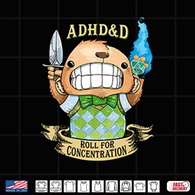 Design ADHDD Roll For Concentration Dungeons Dragons Shirt
