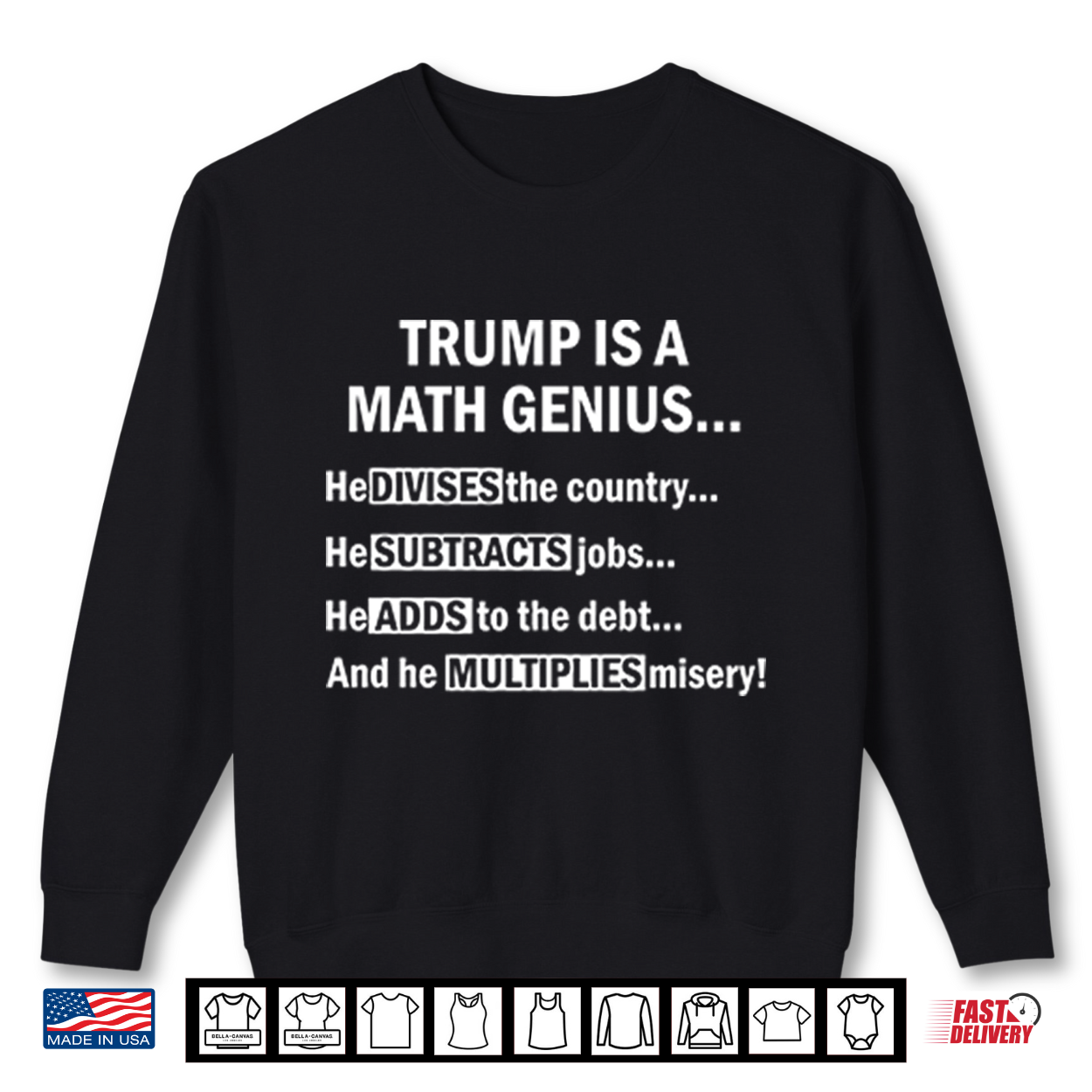 Trump Is A Math Genius He Divides The Country Shirt