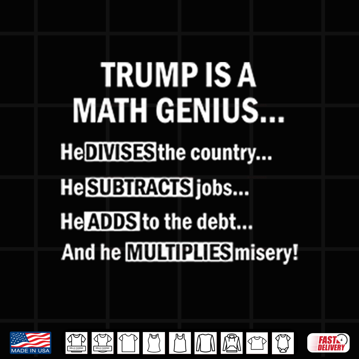 Trump Is A Math Genius He Divides The Country Shirt