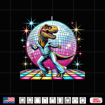 Design Aesthetic T Rex Disco Shirt 1