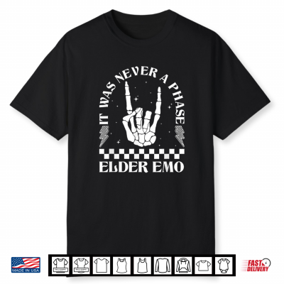 Elder Emo Club It Was Never A Phase Goth Emo Music Shirt