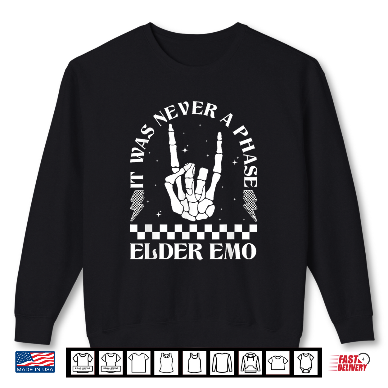 Elder Emo Club It Was Never A Phase Goth Emo Music Shirt