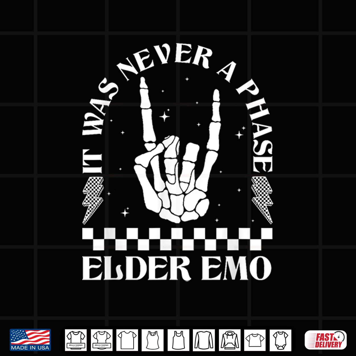 Elder Emo Club It Was Never A Phase Goth Emo Music Shirt
