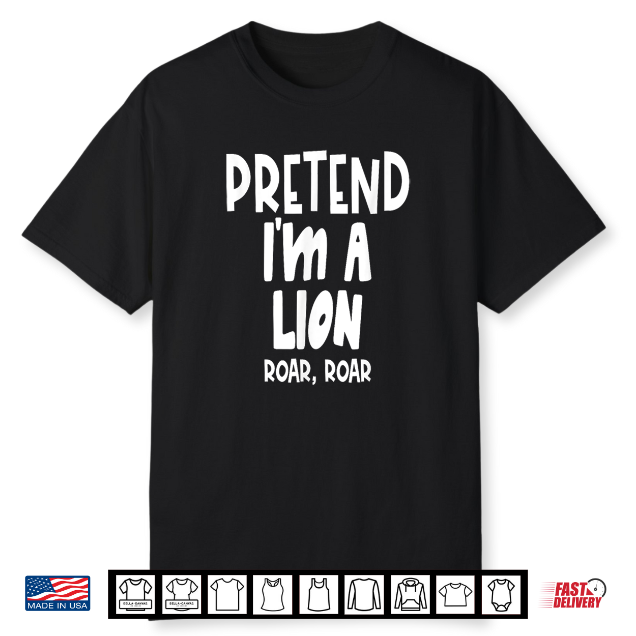 Fun Pretend Lion Shirt Lazy Halloween Lion Costume Shirt Fun Pretend Lion Shirt Lazy Halloween Lion Costume Shirt