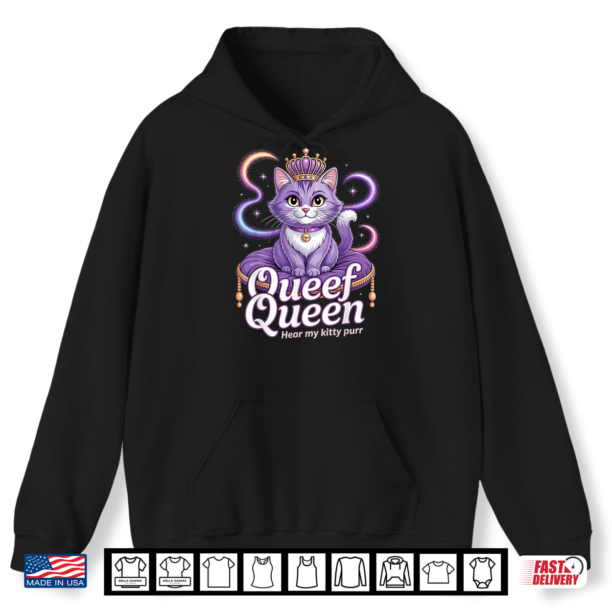 Funny Purple Queen Cat Dirty Joke Kitty Purr Rude Cat Meme Shirt Funny Purple Queen Cat Dirty Joke Kitty Purr Rude Cat Meme Shirt