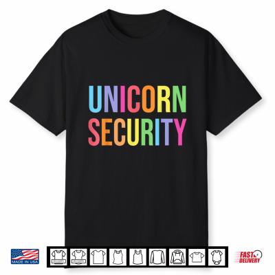 Halloween Dad Mom Daughter Adult Costume Unicorn Security Shirt