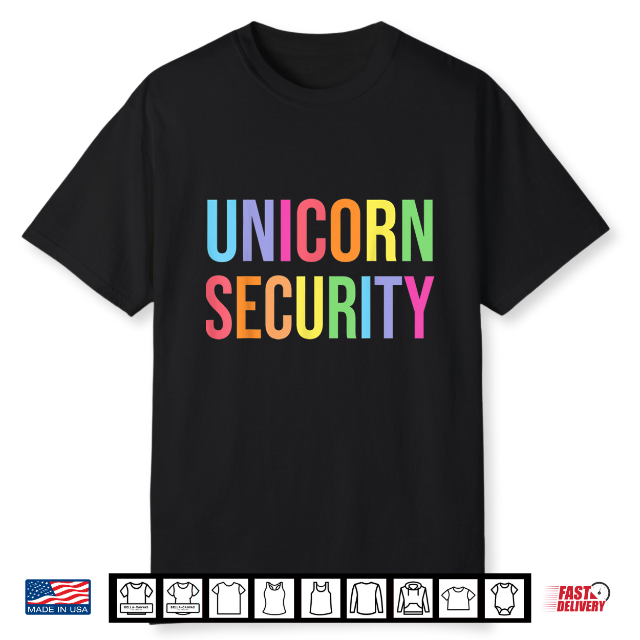 Halloween Dad Mom Daughter Adult Costume Unicorn Security Shirt