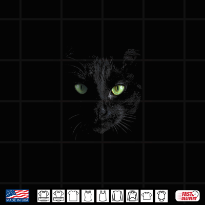 Halloween Black Cat With Green Eyes Shirt 4 Design Halloween Black Cat With Green Eyes Shirt