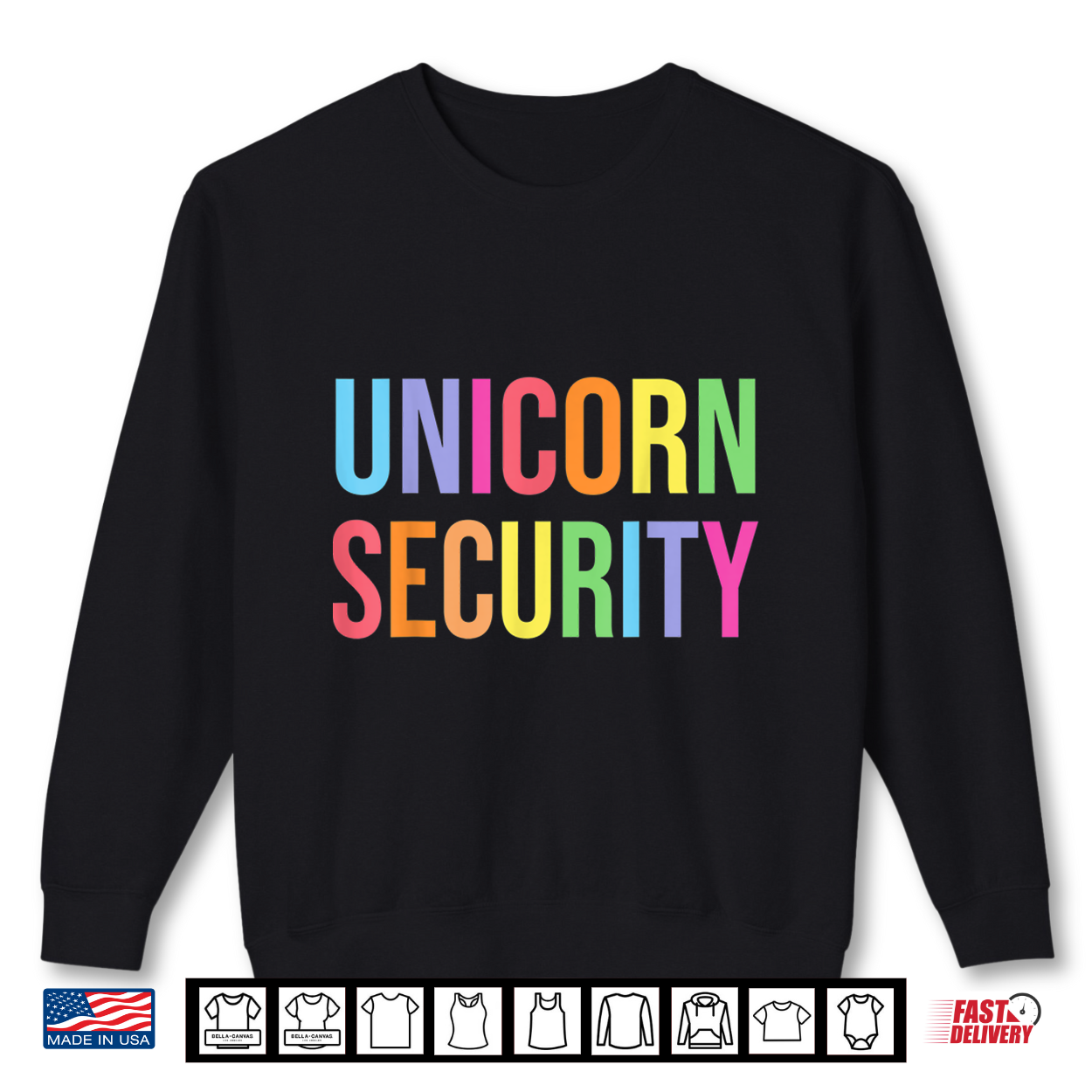 Halloween Dad Mom Daughter Adult Costume Unicorn Security Shirt