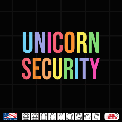 Design Halloween Dad Mom Daughter Adult Costume Unicorn Security Shirt 1