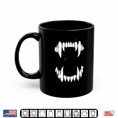 Mug Halloween Horror Wolf Dog Vampire Monster Teeth Costume Shirt 1