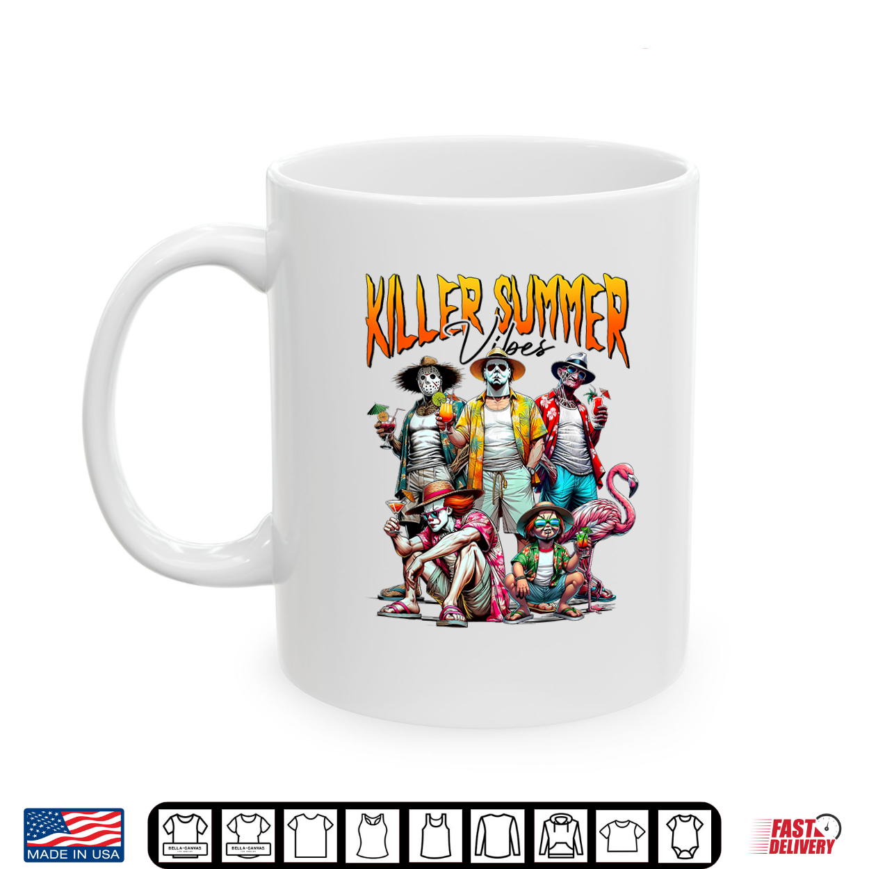 Horror Summer Vibes Funny Halloween Summerween Beach Shirt