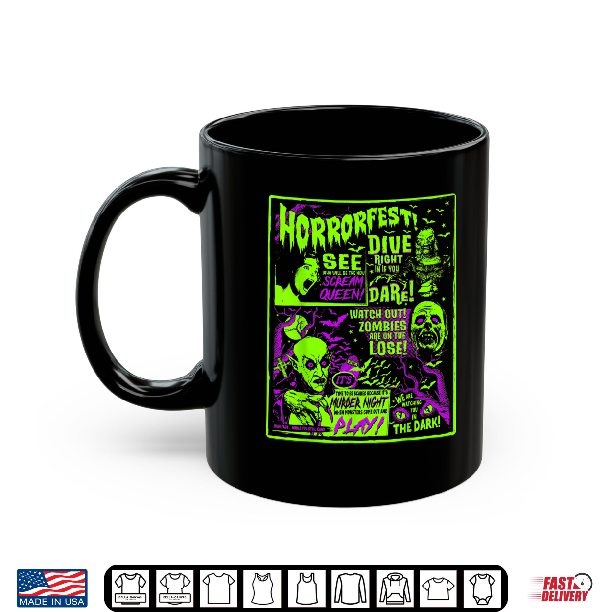 Horrorfest Halloween Movie Poster Old Time Horror Shirt