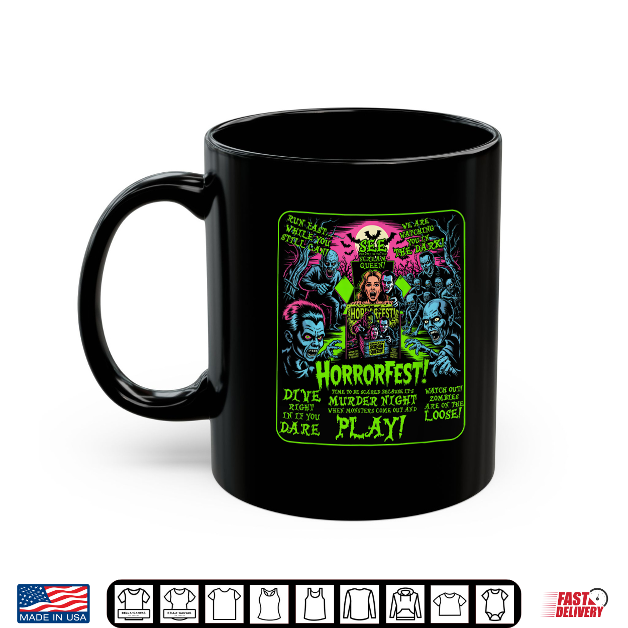 Horrorfest Poster Halloween Movie Old Time Horror Shirt