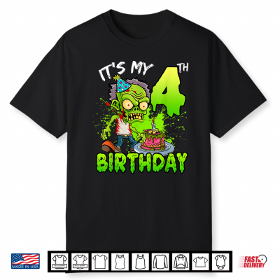 It’S My 4Th Birthday Zombie Lover Shirt