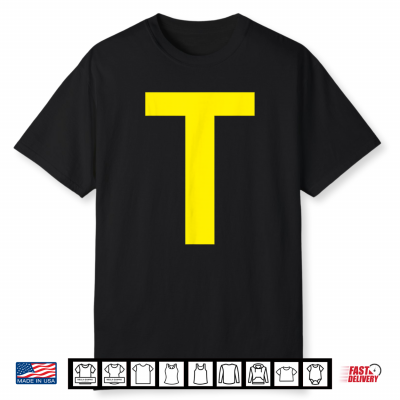 Letter T Funny Chipmunk Group Halloween Thanksgiving Costume Shirt