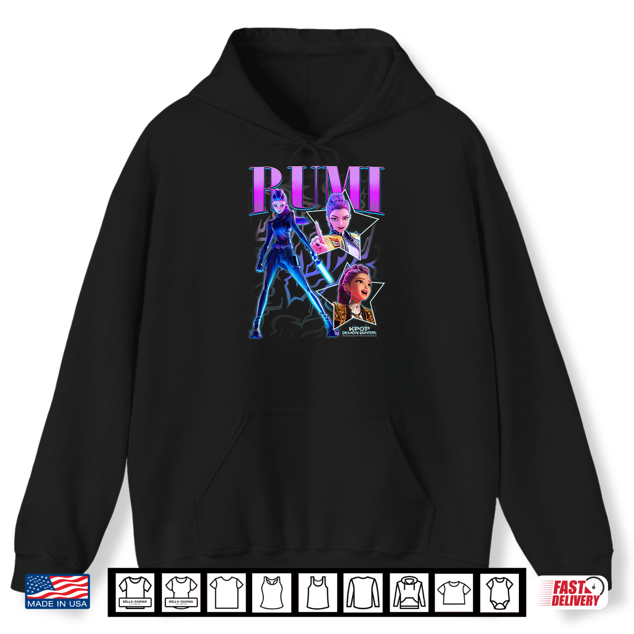 Kpop Demon Hunters Halloween Rumi Showcase Y2K Style Poster Shirt