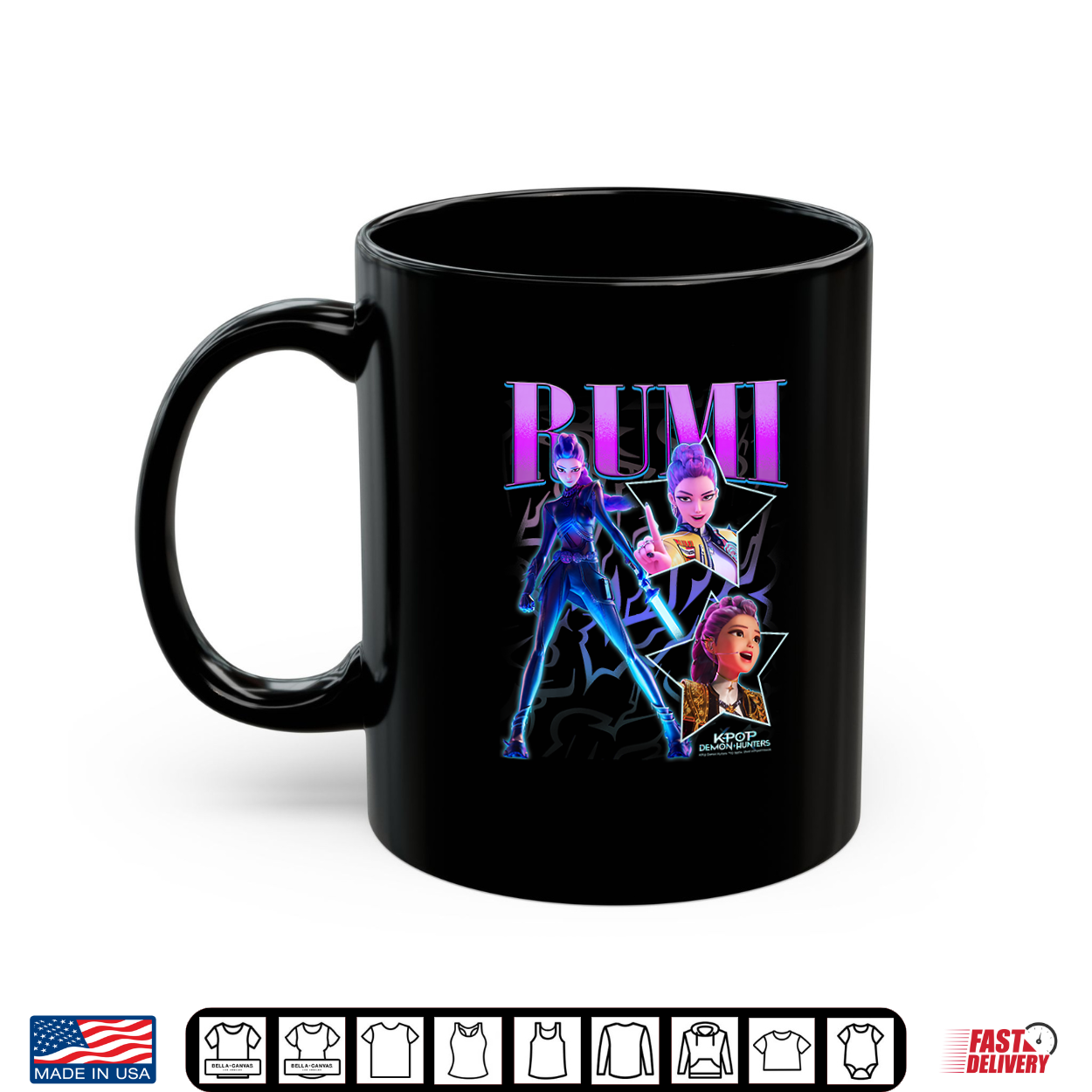 Kpop Demon Hunters Halloween Rumi Showcase Y2K Style Poster Shirt Kpop Demon Hunters Halloween Rumi Showcase Y2K Style Poster Shirt