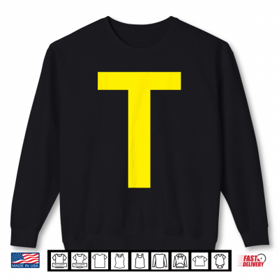 Sweatshirt Letter T Funny Chipmunk Group Halloween Thanksgiving Costume Shirt 1