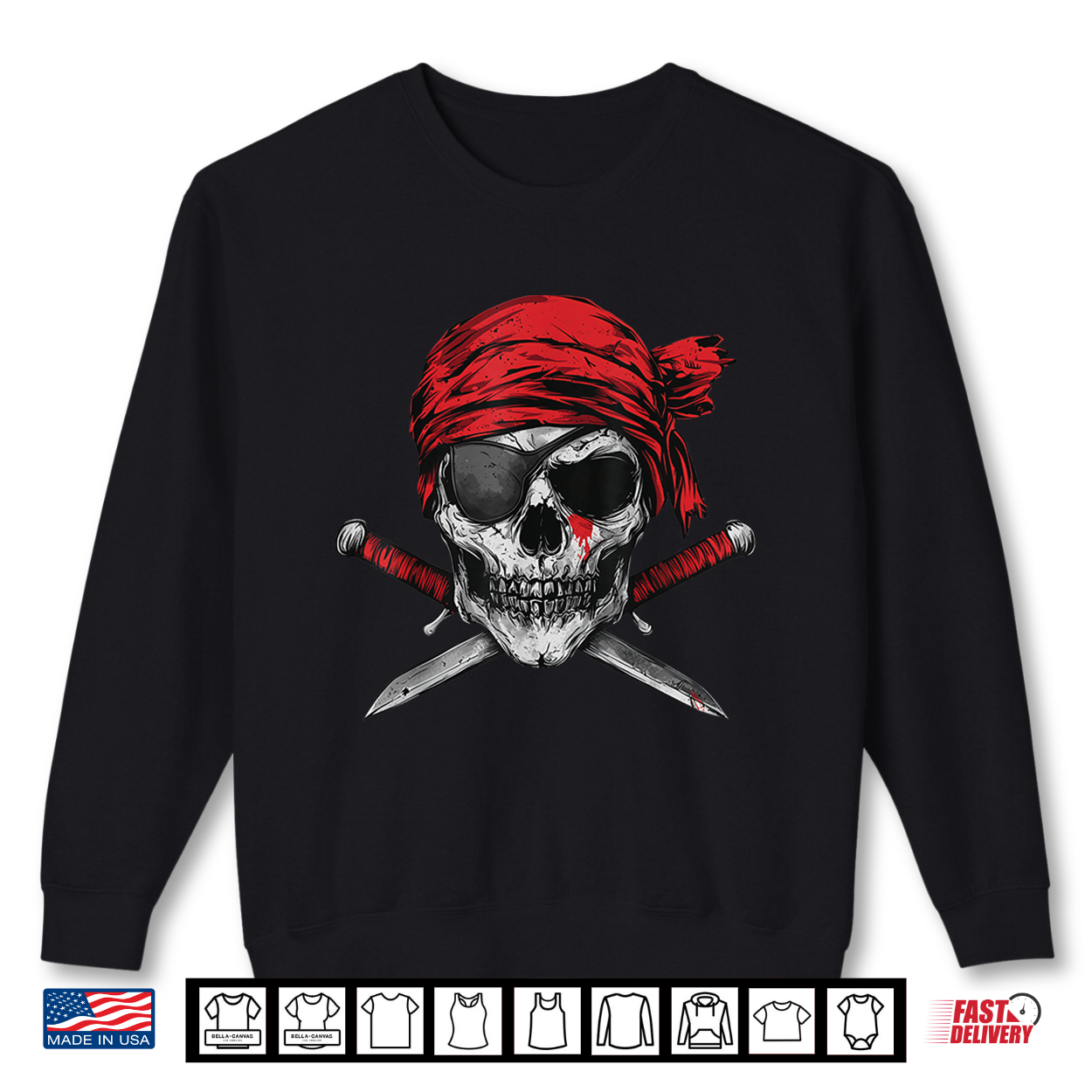 Pirate Flag Skull And Crossbones Skeleton Halloween Shirt Pirate Flag Skull And Crossbones Skeleton Halloween Shirt