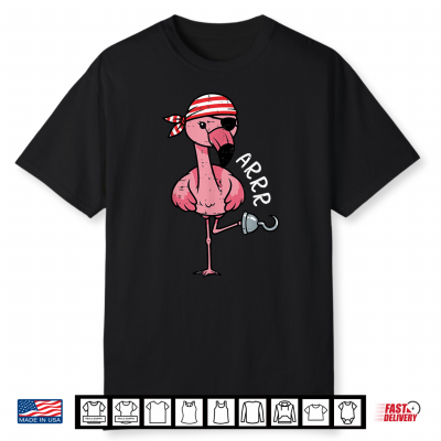 Pirate Flamingo Arrr Halloween Costume Shirt