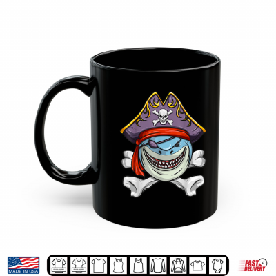 Pirate Shark Funny Cross Bones Halloween Costume Shirt 3 Mug Pirate Shark Funny Cross Bones Halloween Costume Shirt 1