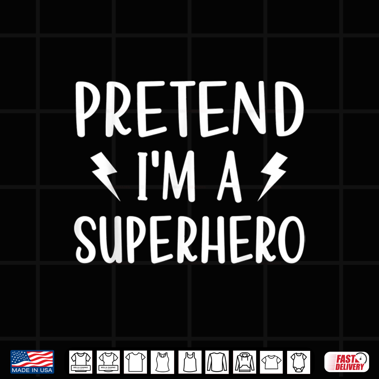 Pretend I’M A Superhero Funny Easy Halloween Costume Shirt