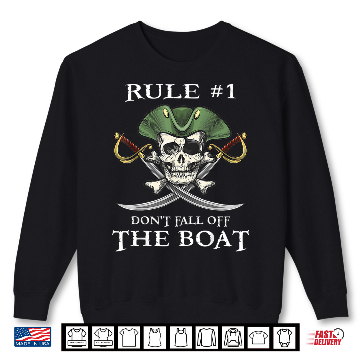 Rule 1 Don’T Fall Off The Boat Cruise Pirate Party Shirt