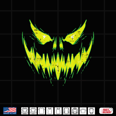 Design Scary Pumpkin Jack O Lantern Face Halloween Shirt