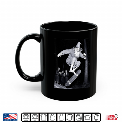 Mug Wizard Skateboarding Funny Meme Skater Halloween Shirt