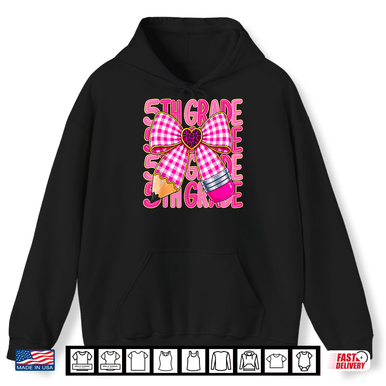 5Th Grade Bow Coquette Pink Back To School Classroom Shirt