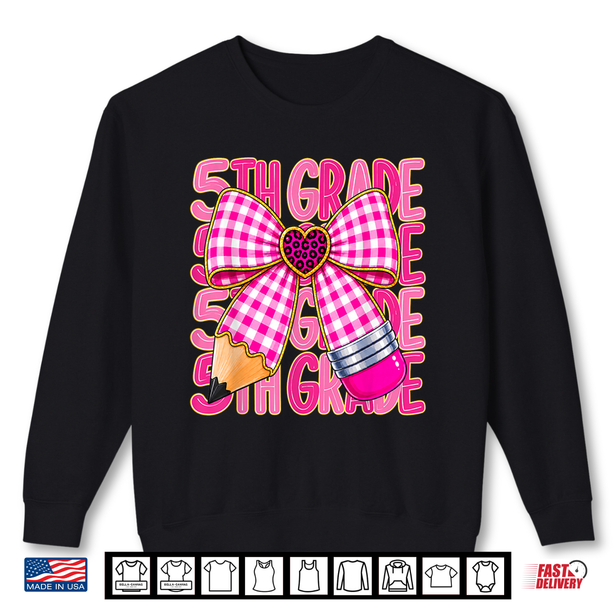 5Th Grade Bow Coquette Pink Back To School Classroom Shirt