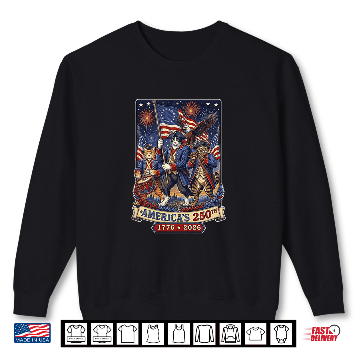 America’S 250Th Celebration Cat Patriots Tuxedo Orange Tabby Shirt