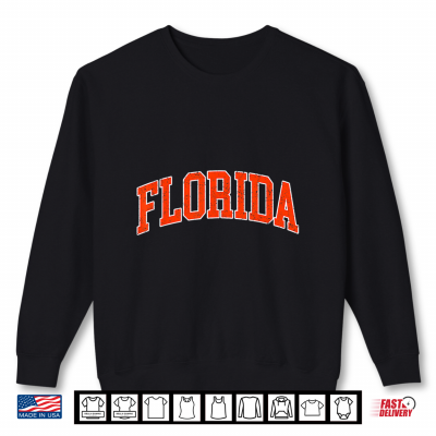 Sweatshirt Florida Orange Retro Worn Fl Shirt