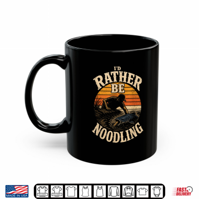 Mug Fishing Id Rather Be Noodling Catfish Vintage Gift Shirt
