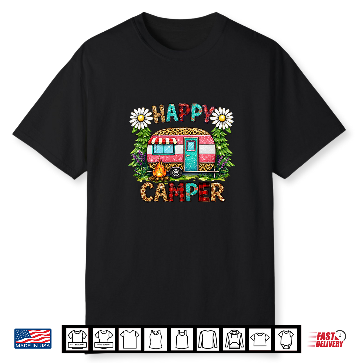 Happy Camping Camper Club Lovers Adventure Explore Outdoor Shirt