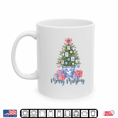 Mug Merry Mahjong Christmas Tree Chinoiserie Pot Shirt