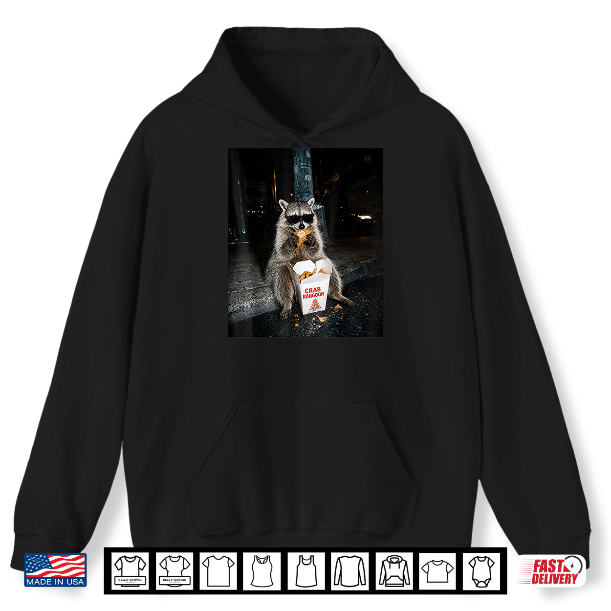 Raccoon Eating Crab Rangoon On The Street Feral Shirt Raccoon Eating Crab Rangoon On The Street Feral Shirt