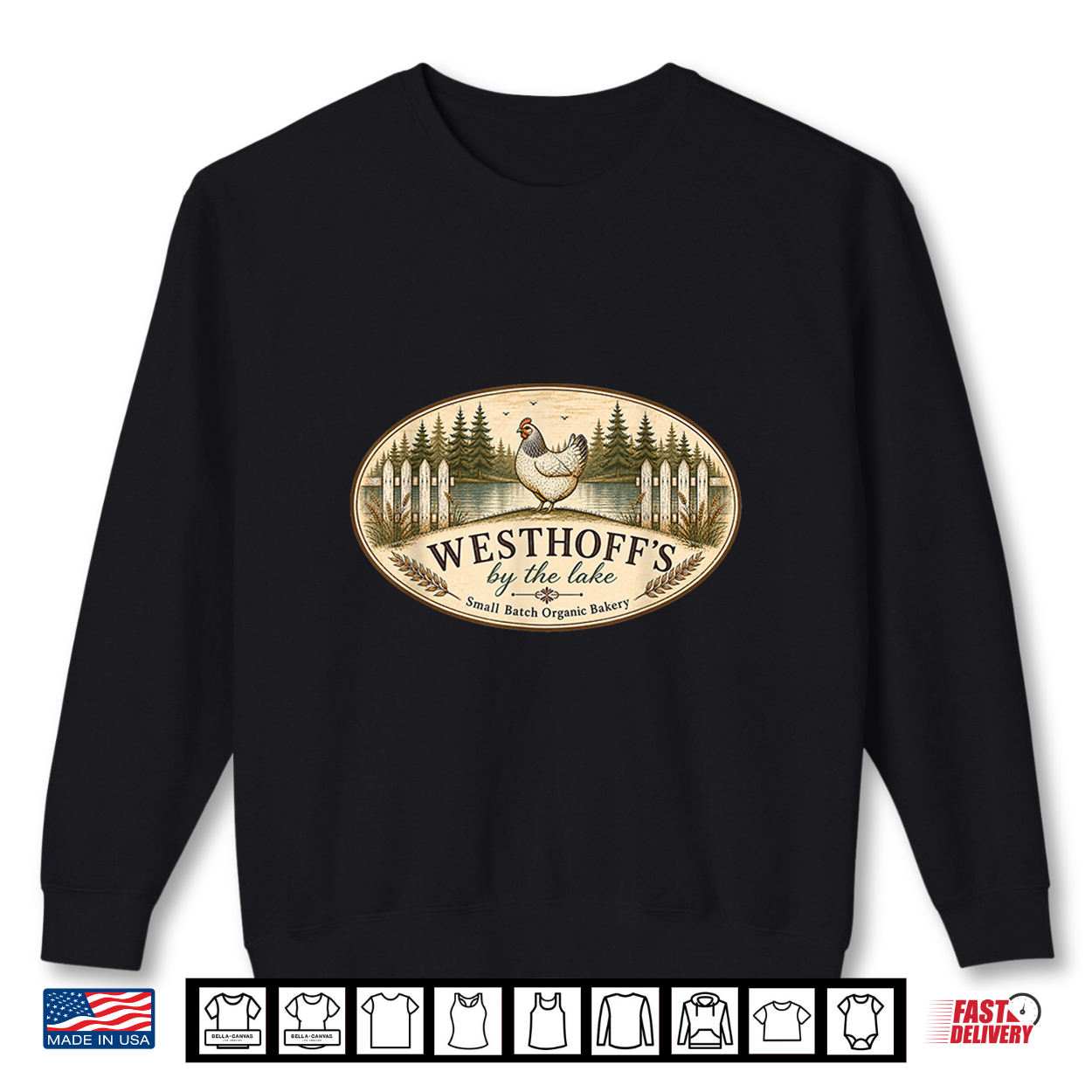 Rustic Farm Chicken Vintage Country Graphic Shirt