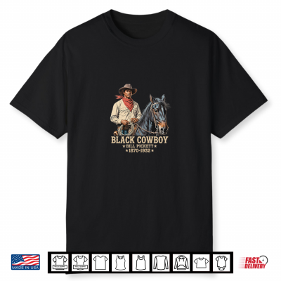 Black Cowboy Bill Pickett Vintage Western Rodeo Legend Shirt