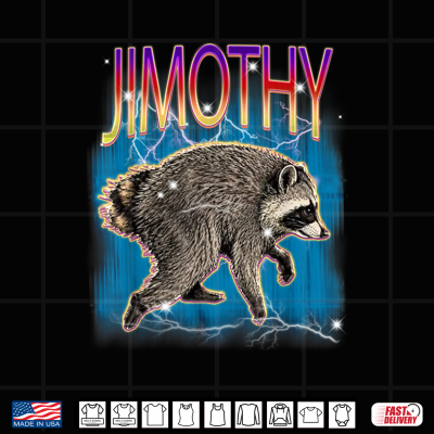 Design Jimothy Raccoon Viral Seattle Feral Legend Meme Cute Shirt